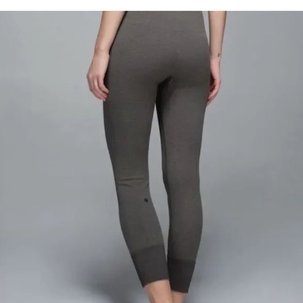 Lululemon Ebb to Street Seamless Heathered Black/Gray Leggings